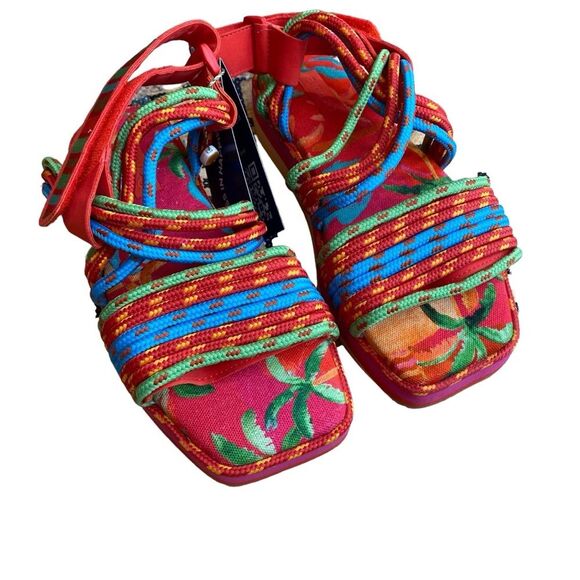 Farm Rio Women’s 8 Ipanema Tropical Platform Sandal Vibrant Multicolor New - Picture 10 of 12